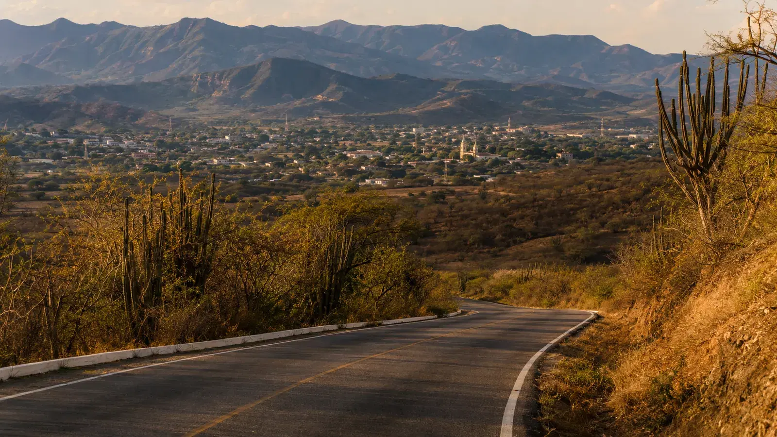 Rural road connecting Barquisimeto with El Tocuyo through the dry valleys of Lara state