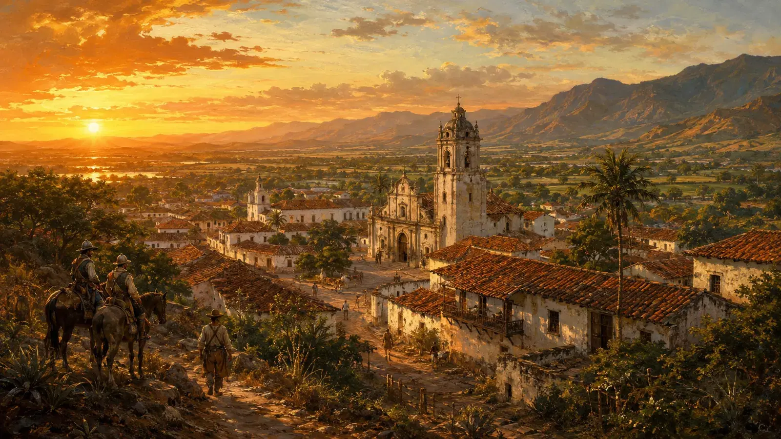 Panoramic view of the colonial center of El Tocuyo, second capital of Venezuela in the 16th century